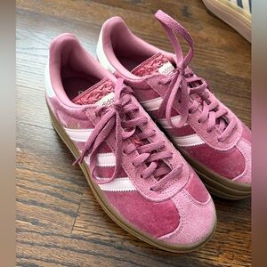 Adidas Rose Pink platform gazelle